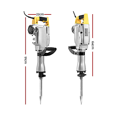 2200W Jack Hammer Commercial Jackhammer Grade Demolition Concrete