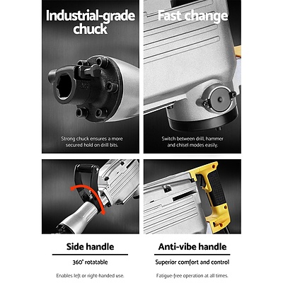 2200W Jack Hammer Commercial Jackhammer Grade Demolition Concrete