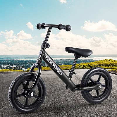 Kids Balance Bike Ride On Toys Push Bicycle Wheels Toddler Baby 12" Bikes Black - Brand New - Free Shipping