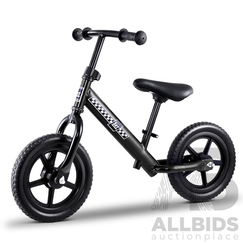 Kids Balance Bike Ride On Toys Push Bicycle Wheels Toddler Baby 12" Bikes Black - Brand New - Free Shipping