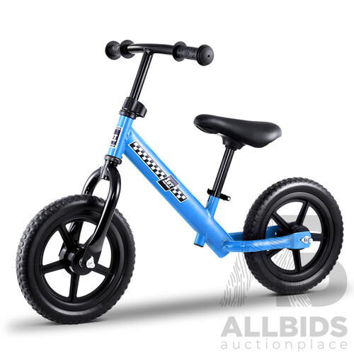 Kids Balance Bike Ride On Toys Puch Bicycle Wheels Toddler Baby 12" Bikes Blue - Brand New - Free Shipping