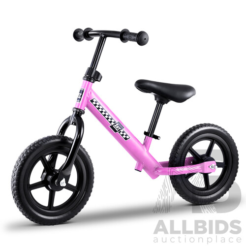 Kids Balance Bike Ride On Toys Push Bicycle Wheels Toddler Baby 12" Bikes Pink - Brand New - Free Shipping