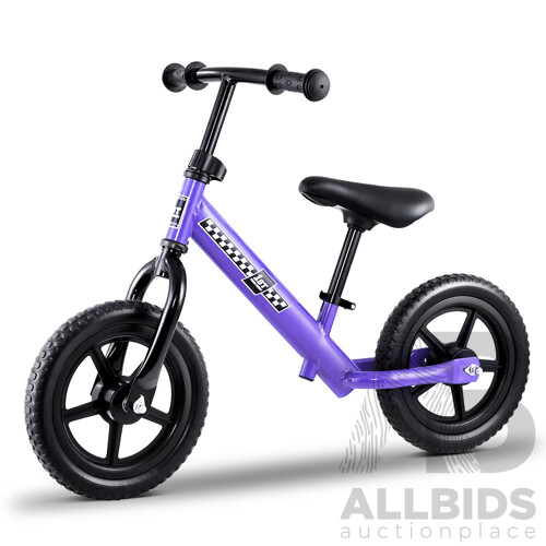 Kids Balance Bike Ride On Toys Puch Bicycle Wheels Toddler Baby 12" Bikes Purple - Brand New - Free Shipping