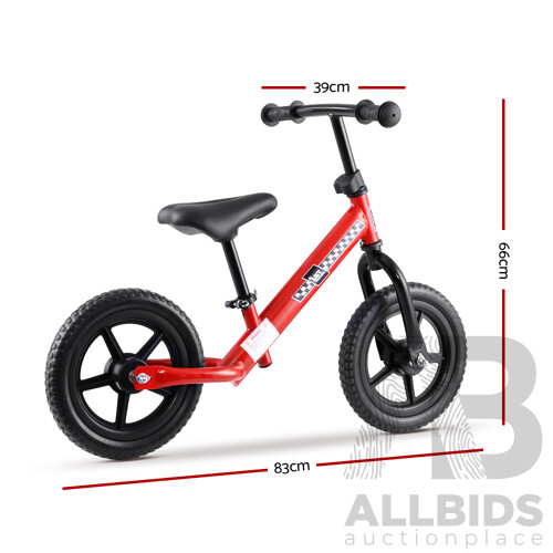 Kids Balance Bike Ride On Toys Puch Bicycle Wheels Toddler Baby 12" Bikes Red - Brand New - Free Shipping