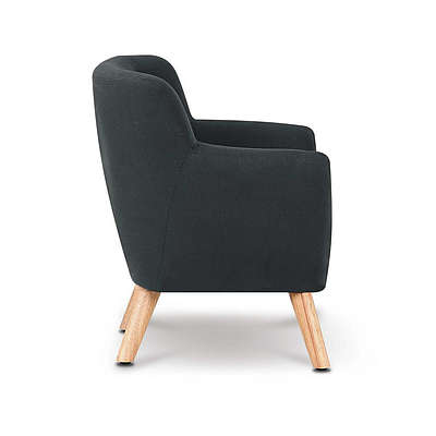 Kids Fabric Accent Armchair - Black
