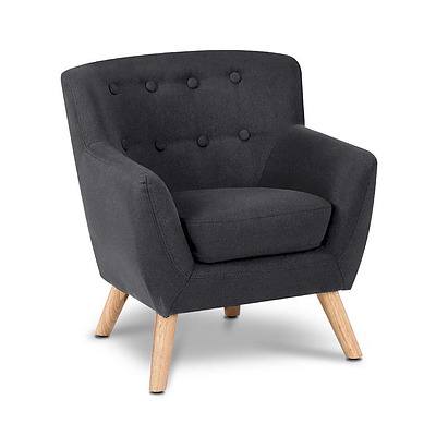 Kids Fabric Accent Armchair - Black