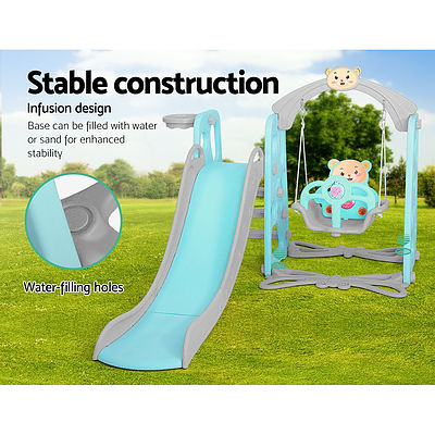 Kids Slide Swing Outdoor Slide Kids Playground Built-in Music Basketball - Brand New - Free Shipping
