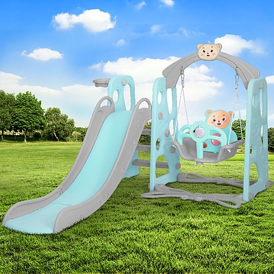 Kids Slide Swing Outdoor Slide Kids Playground Built-in Music Basketball - Brand New - Free Shipping