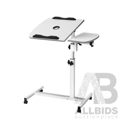 Rotating Mobile Laptop Adjustable Desk with USB Cooler White - Brand New - Free Shipping