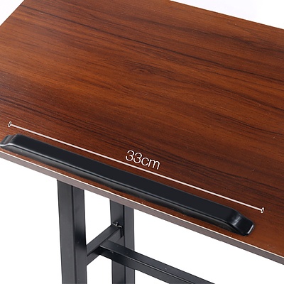 Mobile Twin Laptop Desk - Dark Wood