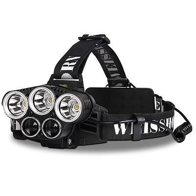 Set of 2 Six Mode LED Head Light Flash Torch - Free Shipping