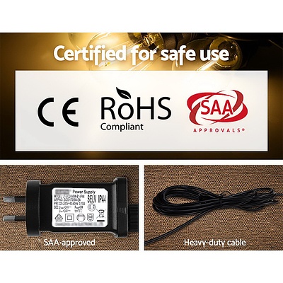 14m LED Festoon String Lights 10 Bulbs Kits Wedding Party Christmas S14  - Brand New - Free Shipping