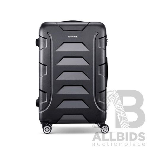 28 Luggage Sets Suitcase Trolley Travel Hard Case Lightweight Black