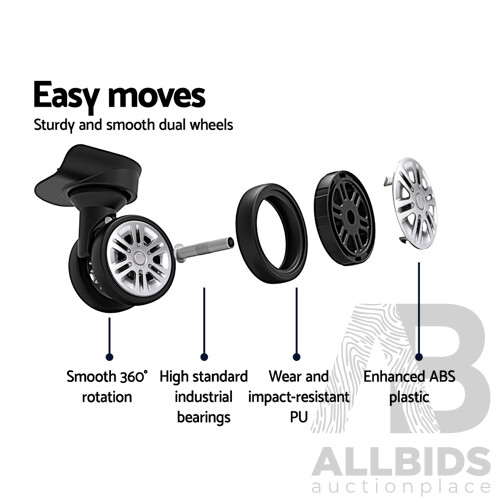 3pc Luggage Sets Suitcases Set Travel Hard Case Lightweight Blue