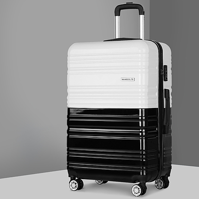 Lightweight Hard Suit Case Luggage Black & White - Brand New - Free Shipping