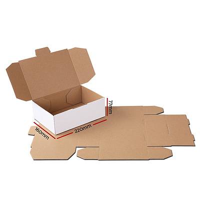 100x Mailing Box Mailer Diecut Cardboard Shipping Carton A5 220x160x77mm