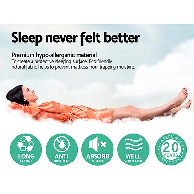 High Density Foam Pocket Spring Mattress 21cm King Single - Brand New - Free Shipping