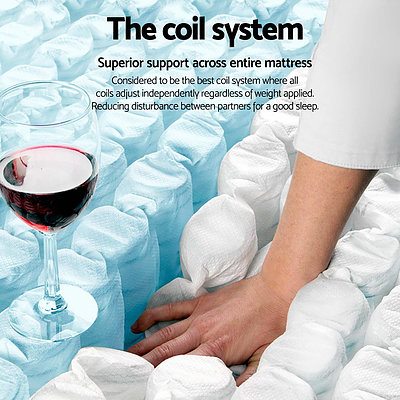 Latex Pillow Top Pocket Spring Mattress Single - Brand New - Free Shipping