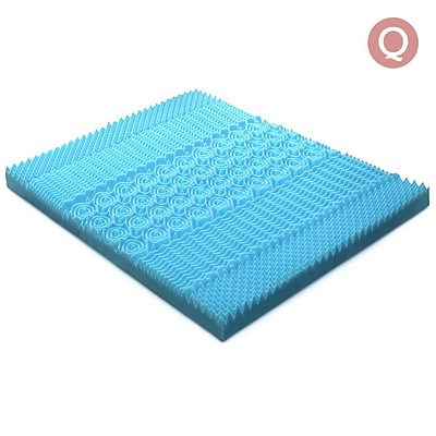 Queen Size 5cm Thick Bamboo Mattress Topper - Blue - Free Shipping