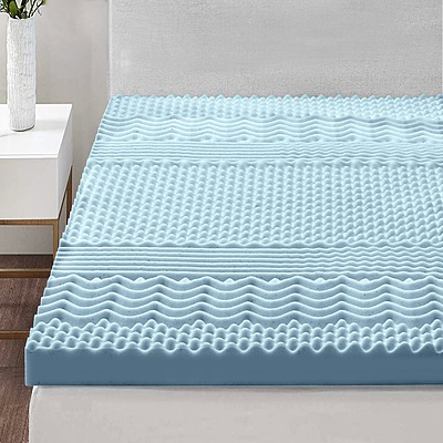 Cool Gel Memory Foam Mattress Topper Bamboo Cover 8CM 7-Zone Single - Brand New - Free Shipping