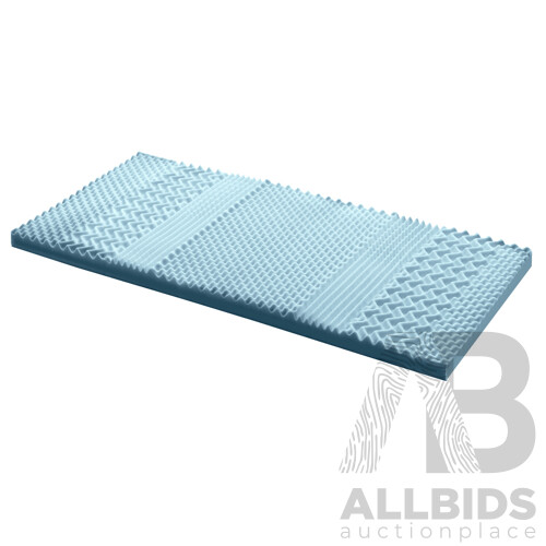 Cool Gel Memory Foam Mattress Topper Bamboo Cover 8CM 7-Zone Single - Brand New - Free Shipping