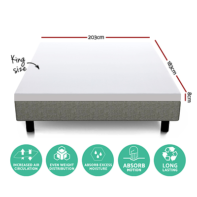 King Size Dual Layer Cool Gel Memory Foam Topper - Free Shipping