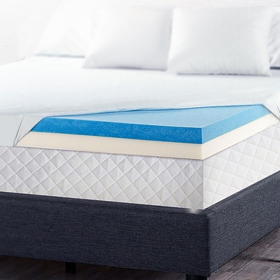 King Size Dual Layer Cool Gel Memory Foam Topper - Free Shipping