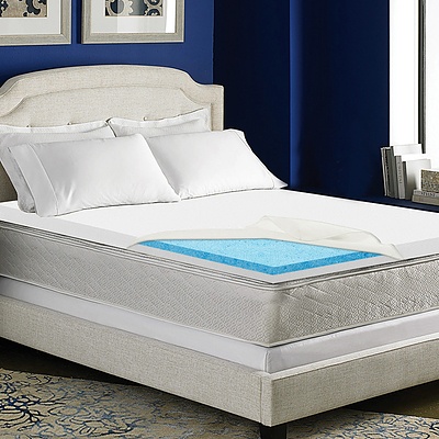 Queen Size Dual Layer Cool Gel Memory Foam Topper - Free Shipping
