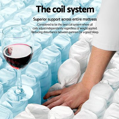 30cm Medium Firm Pocket Spring Mattress - Single - Brand New - Free Shipping