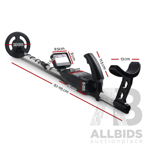 LCD Screen Metal Detector with Headphones - Black - Free Shipping