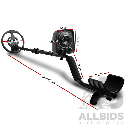 LCD Screen Metal Detector with Headphones - Black