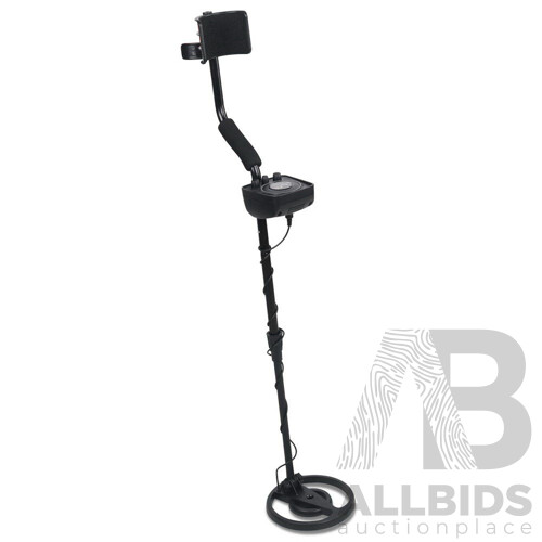 LCD Screen Metal Detector with Headphones - Black