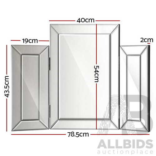 Mirrored Furniture Makeup Mirror Dressing Table Vanity Mirrors Foldable