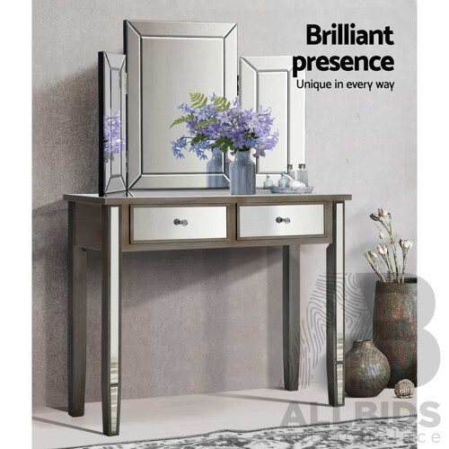 Mirrored Furniture Makeup Mirror Dressing Table Vanity Mirrors Foldable