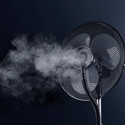 Portable Miting Fan with Remote Control - White - Free Shipping