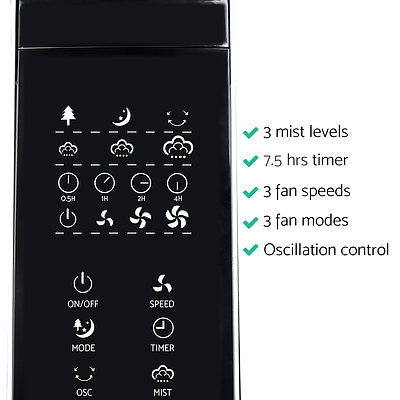 Portable Miting Fan with Remote Control - White - Free Shipping