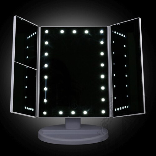 LED  Tri-Fold Make Up Mirror