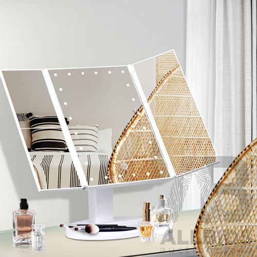 LED  Tri-Fold Make Up Mirror