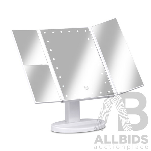 LED  Tri-Fold Make Up Mirror