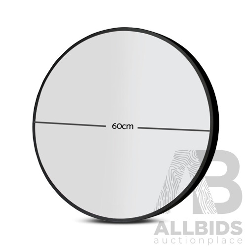 60cm Frameless Round Wall Mirror