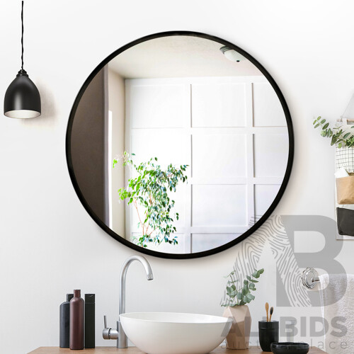 80cm Frameless Round Wall Mirror