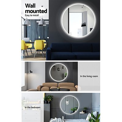 60CM LED Wall Mirror Bathroom Light Decorative Round Large Mirrors - Brand New - Free Shipping