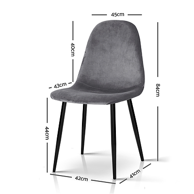 4 X Dining Chairs Dark Grey - Brand New - Free Shipping