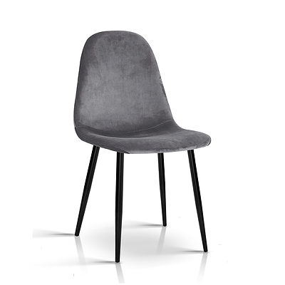 4 X Dining Chairs Dark Grey - Brand New - Free Shipping