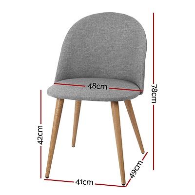 2 X Dining Chairs Light Grey - Brand New - Free Shipping