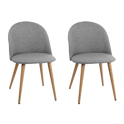 2 X Dining Chairs Light Grey - Brand New - Free Shipping