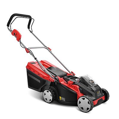 Cordless Lithium Battery Powered Electric Lawn Mower - Red & Black - Free Shipping