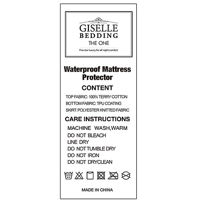 Giselle Bedding Queen Size Terry Cotton Mattress Protector  - Free Shipping