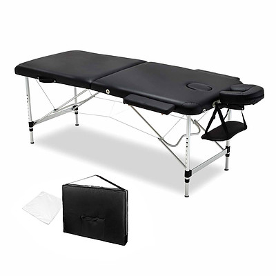 75cm Professional Aluminium Portable Massage Table - Black - Brand New - Free Shipping