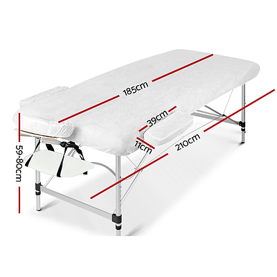 3 Fold Portable Aluminium Massage Table - Black & White - Brand New - Free Shipping